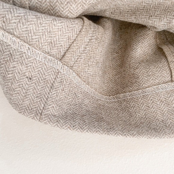 Sézane Francesca Trousers Chevron Ecru Taupe 8 (FR 40) - Picture 10 of 11